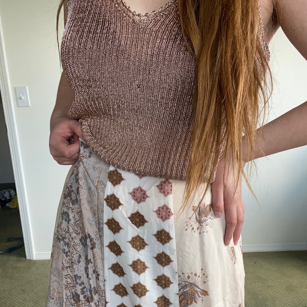 Free People amazing technicolor skirt
